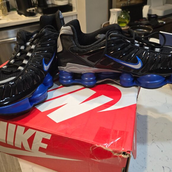 Nike Shox TL Black Racing Blue Metal Silver CN0151-004 Men's Size 12 SHOES NEW - Picture 4 of 16